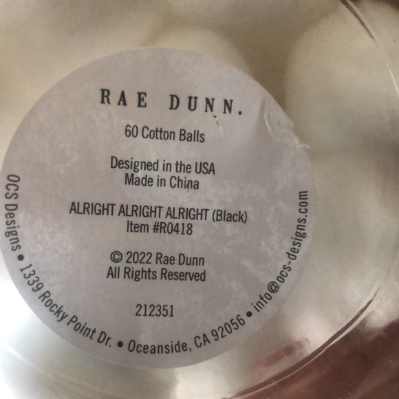 RAE DUNN 60 COTTON BALLS - Picture 5 of 6
